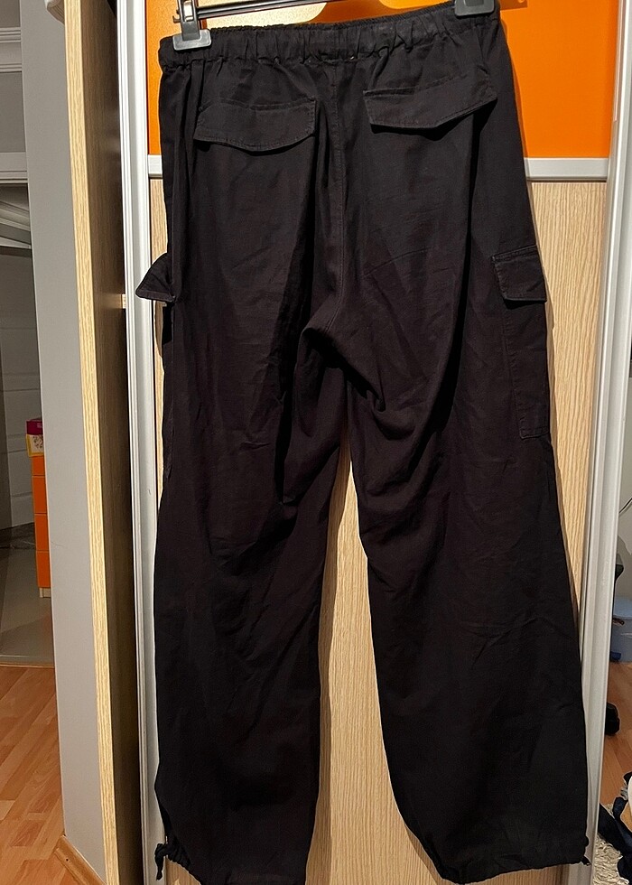 Siyah Kargo Pantolon - Görsel 3