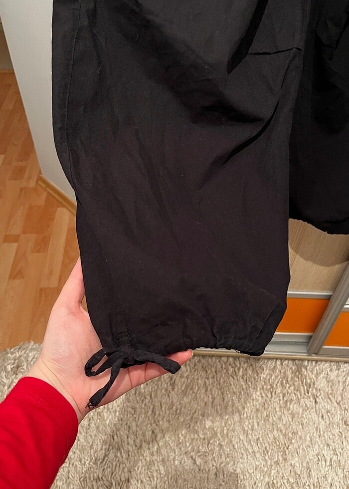 Siyah Kargo Pantolon - Görsel 5