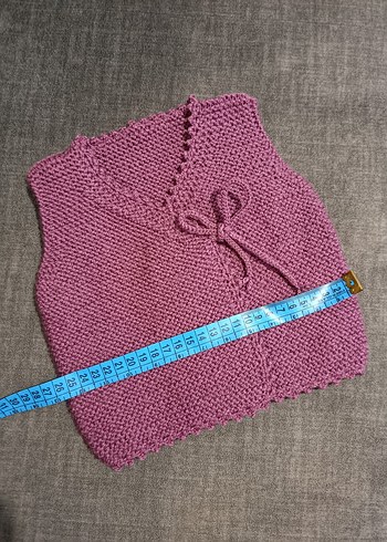 Kız Bebek Örgü Yelek - Görsel 2