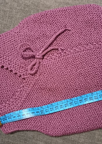 Kız Bebek Örgü Yelek - Görsel 3