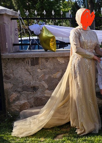 Abiye Nişanlık Abiye krem
