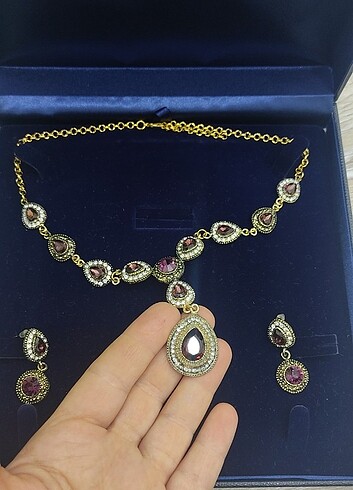 Diğer Kolye küpe damla tasli set
