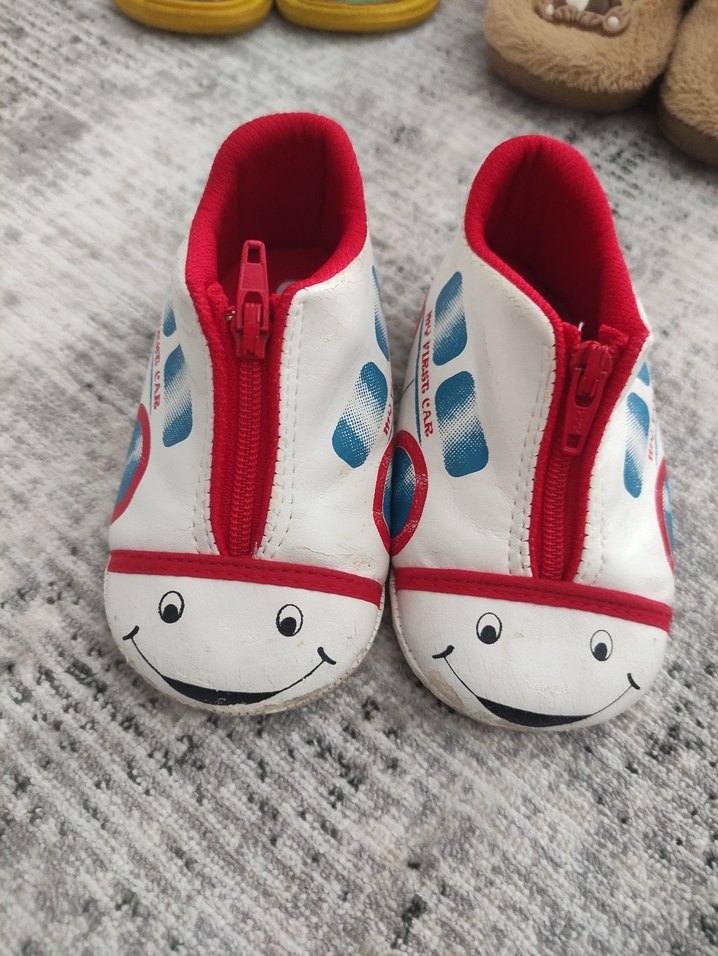 Renkli Baskılı Bebek İlkadım Ayakkabısı - Görsel 2