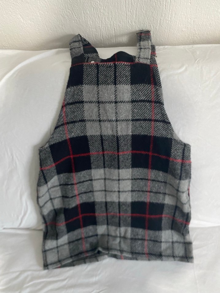 Kareli Gri salopet - Görsel 2