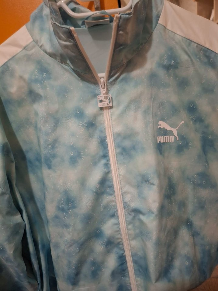 Puma Mavi Tie-Dye Fermuarlı Erkek Yağmurluk - Görsel 2