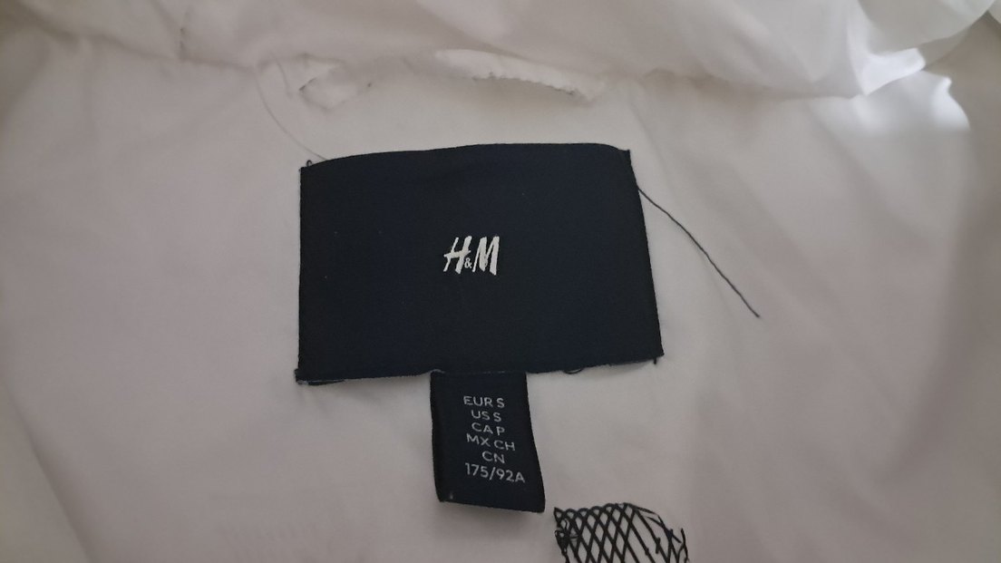 H&M Unisex Beyaz Mont S Beden - Görsel 2