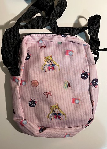 Pembe Baskılı Sailor Moon Çapraz Çanta - Görsel 2