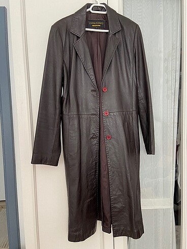 vintage deri trenchcoat