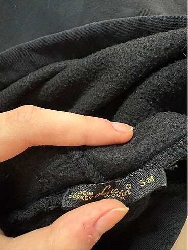 universal Beden Siyah Baskılı Sweatshirt