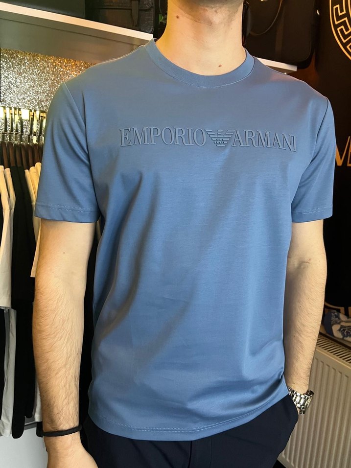 Siyah Baskılı Erkek Kısa Kollu Tişört - Görsel 3