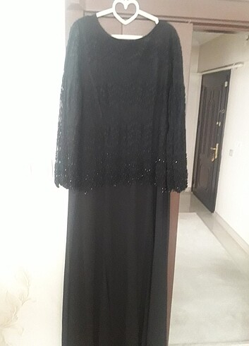Siyah uzun abiye elbise 