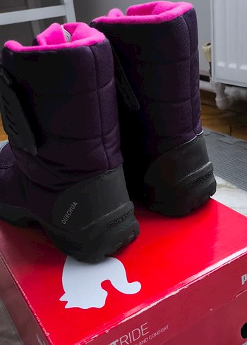Decathlon Kız Çocuk Mor Cırtcırtlı Kauçuk Bot