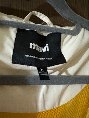 xl Beden beyaz Renk Mavi mont