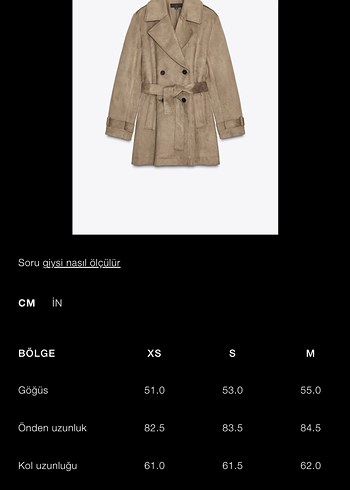 Zara Zara süet Trençkot