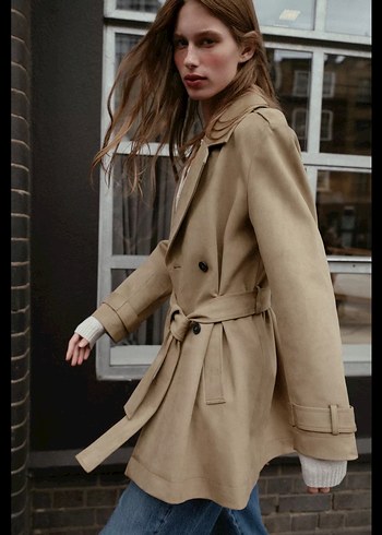 Zara süet Trençkot