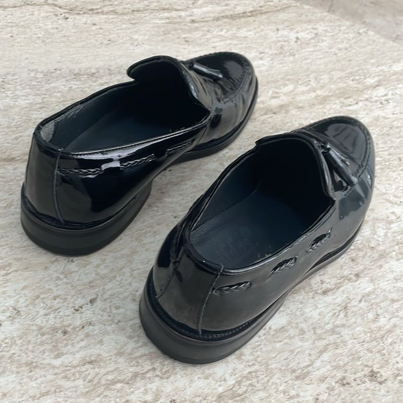 Parlak Siyah Erkek Klasik Rugan Ayakkabı - Görsel 3