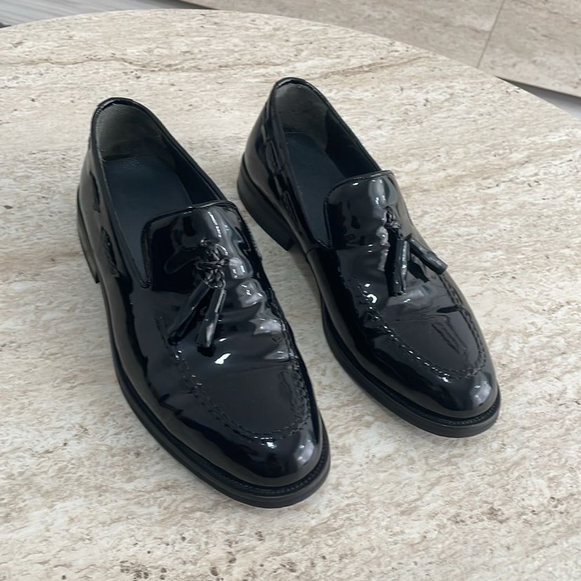 Parlak Siyah Erkek Klasik Rugan Ayakkabı - Görsel 2