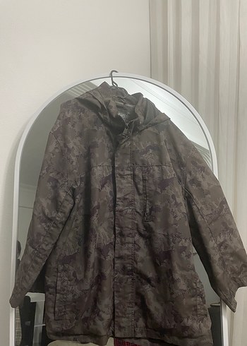 Kamuflajlı Uzun Erkek yağmurluk - Görsel 2