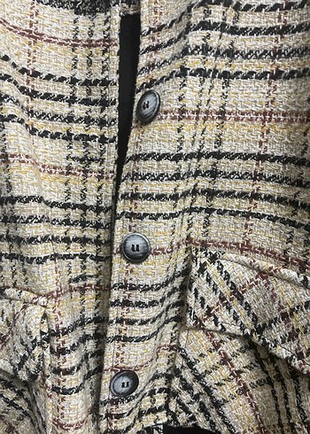 Düğmeli, Midi Boy, Rahat Kesim Kadın Ceket - Görsel 3