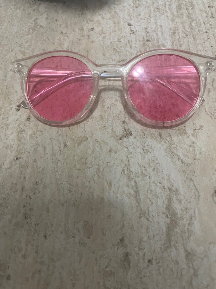 Pembe Transparan Kadın Güneş Gözlüğü - Görsel 2
