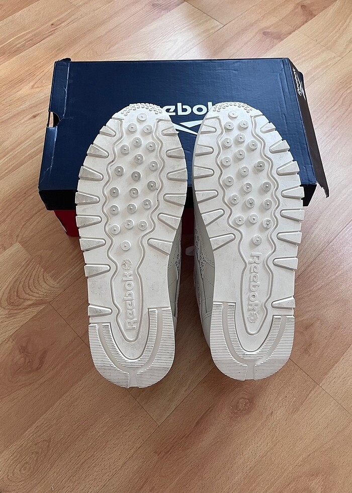 reebok classıc leather beyaz unisex - Görsel 3