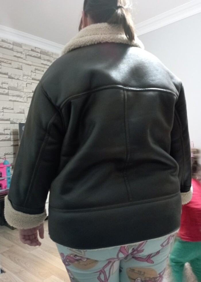 kürklü deri mont - Görsel 2