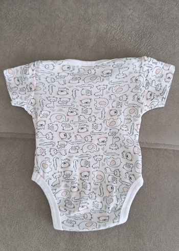 Bebek Kız Kısa Kollu Desenli Body - Görsel 3
