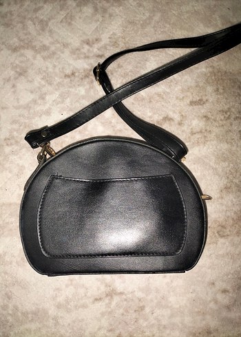 Siyah Deri Yılan Desenli Kadın Çanta - Görsel 2