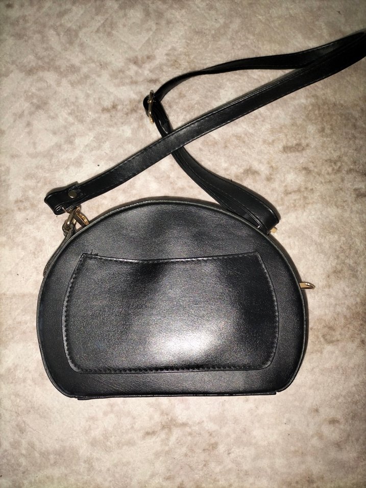 Siyah Deri Yılan Desenli Kadın Çanta - Görsel 2