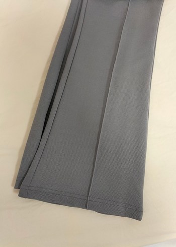 Gri Kemerli Kadın Kumaş Pantolon - Görsel 3