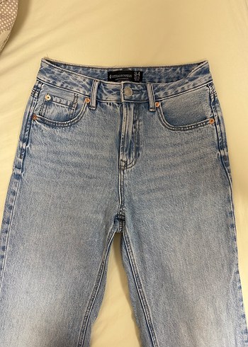 Stradivarius Acik Mavi Yuksek Bel Denim Jean