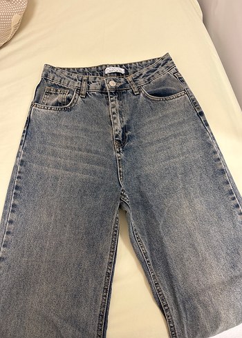 Defacto Yuksek Bel Acik Mavi Denim Jean