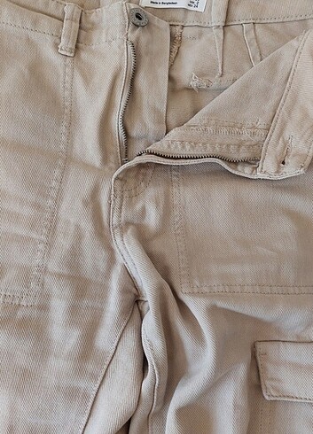34 Beden ten rengi Renk Pull an bear kargo pantolon