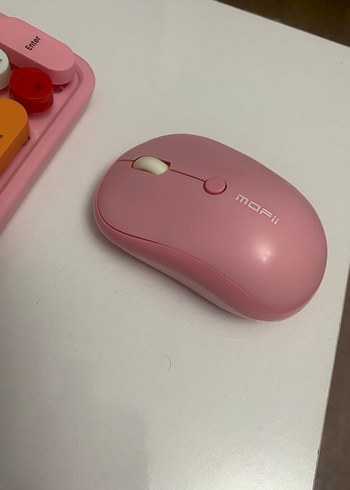 Pastel Pembe Retro Klavye ve Mouse Seti - Görsel 3