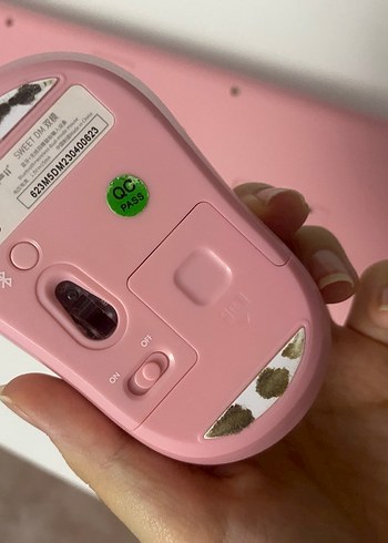 Pastel Pembe Retro Klavye ve Mouse Seti - Görsel 10