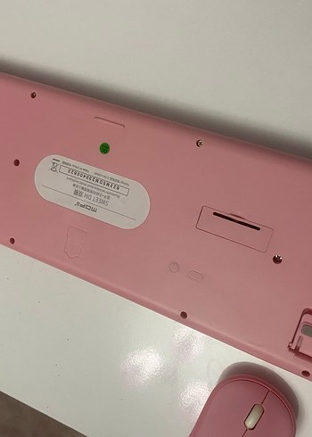 Pastel Pembe Retro Klavye ve Mouse Seti - Görsel 9