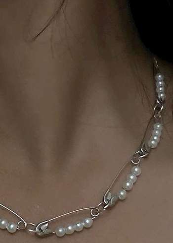 İnci Detaylı Zincir Kolye