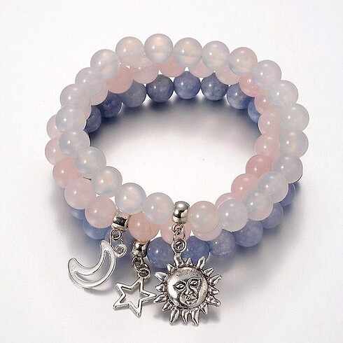 moon star sun bileklik set