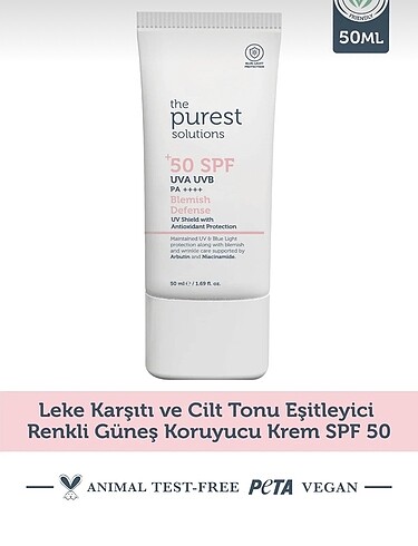 purest güneş kremi