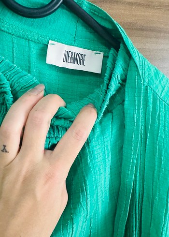 Uzun Yeşil Bohem Kadın Kimono takımı - Görsel 2