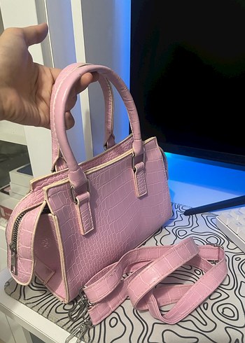 Defacto Pembe kol el çantası