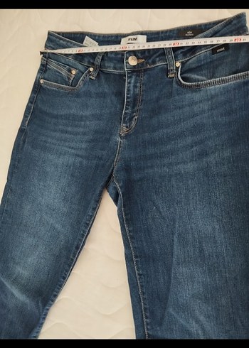 Kadın Mavi Normal Kesim Denim Pantolon