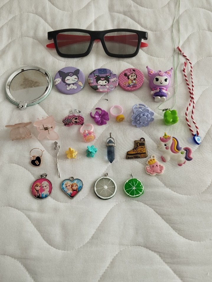 Renkli Sequinsli Kız Aksesuar Seti - Görsel 4