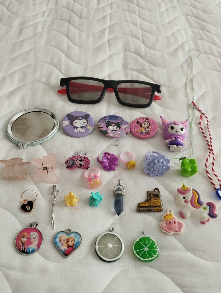 Renkli Sequinsli Kız Aksesuar Seti - Görsel 3