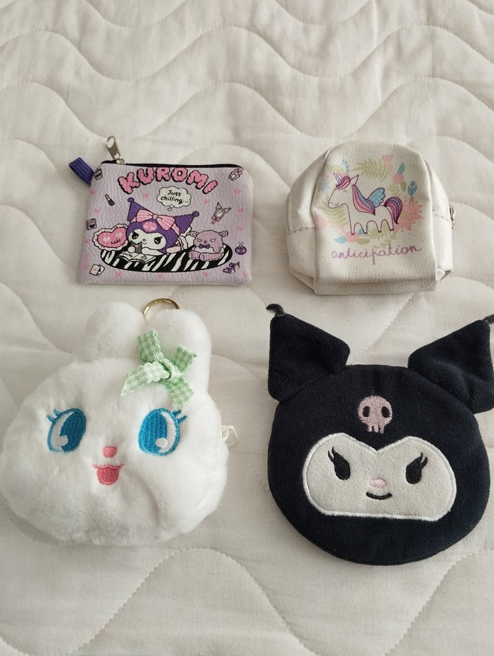 Nakışlı Fermuarlı Pastel Kız cüzdan Seti - Görsel 2