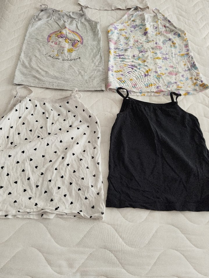 Çocuklar için Pamuklu Askılı Atletler, 5'li Set - Görsel 3