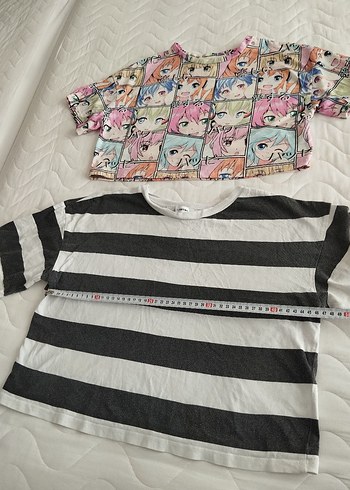 Kız Çocuk Çok Renkli Baskılı Kısa Kollu Tişört - Görsel 5