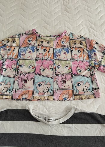 Kız Çocuk Çok Renkli Baskılı Kısa Kollu Tişört - Görsel 2