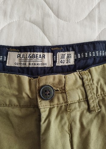 Bej Kemerli Erkek Keten Şort - Görsel 3