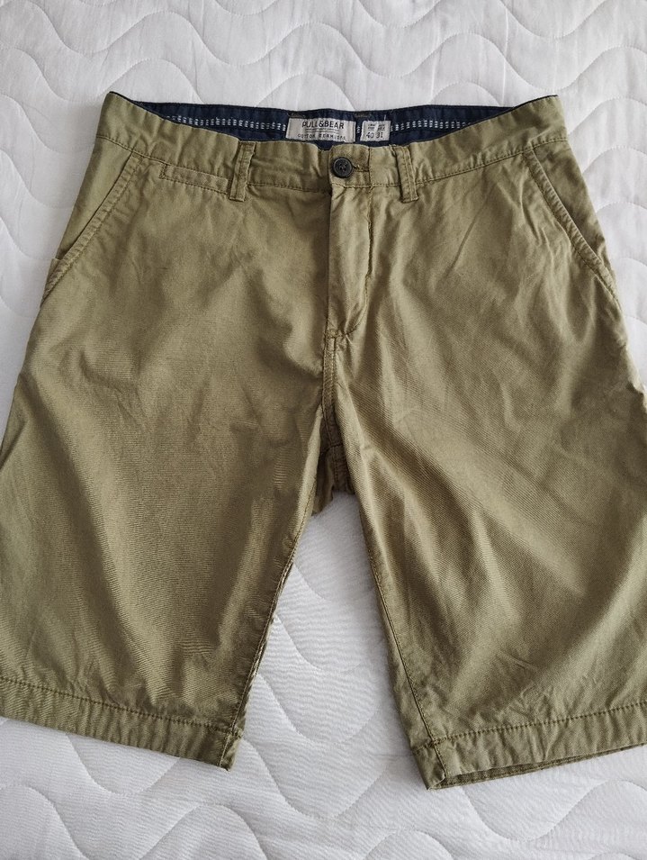 Bej Kemerli Erkek Keten Şort - Görsel 2